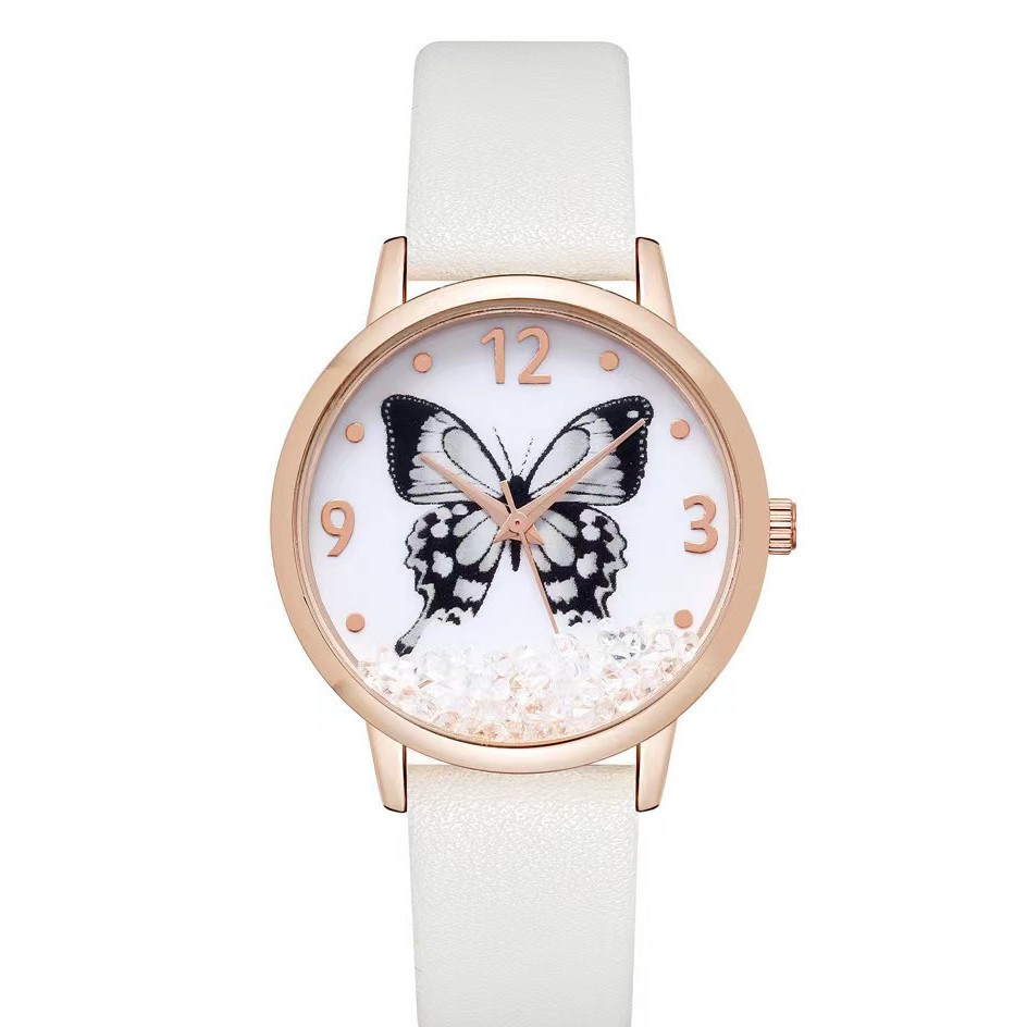 Montre à quartz papillon strass pour femme – Image 6