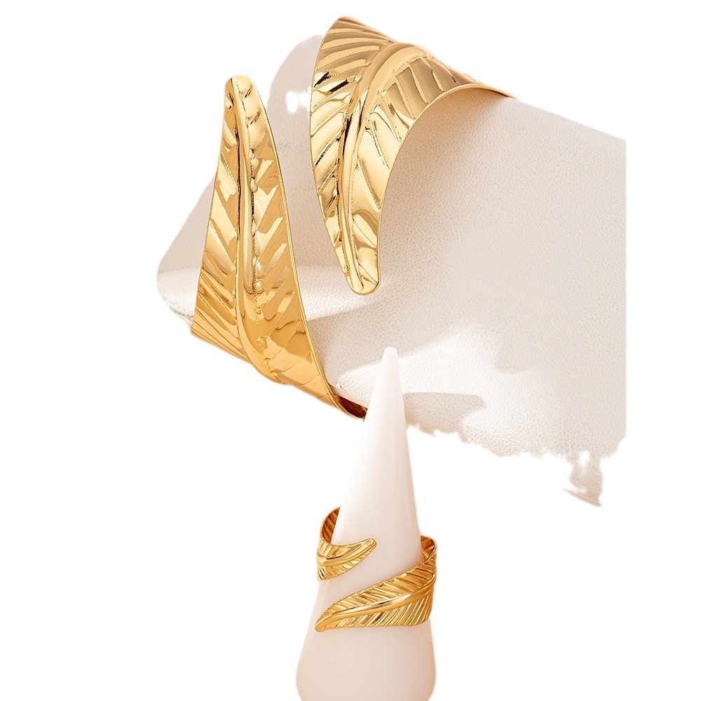 Bracelet ouvert géométrique en alliage pour femme – Image 5