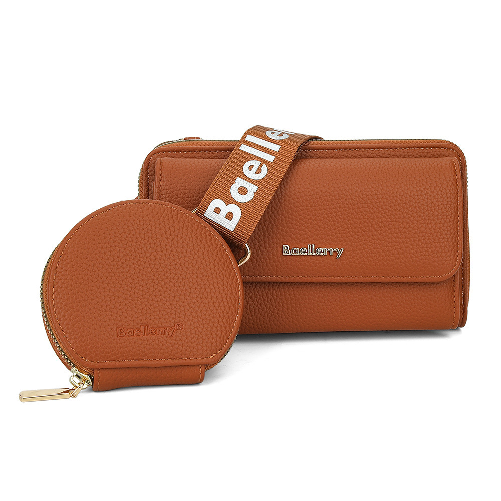 Lot de 2 sacs bandoulière texture litchi pour téléphone portable, avec petit porte-monnaie – Image 6