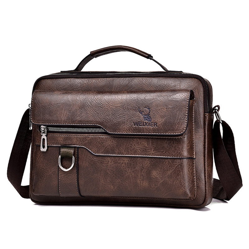 Sac messager tendance pour homme, sac à bandoulière en cuir synthétique, idéal pour les vacances – Image 10