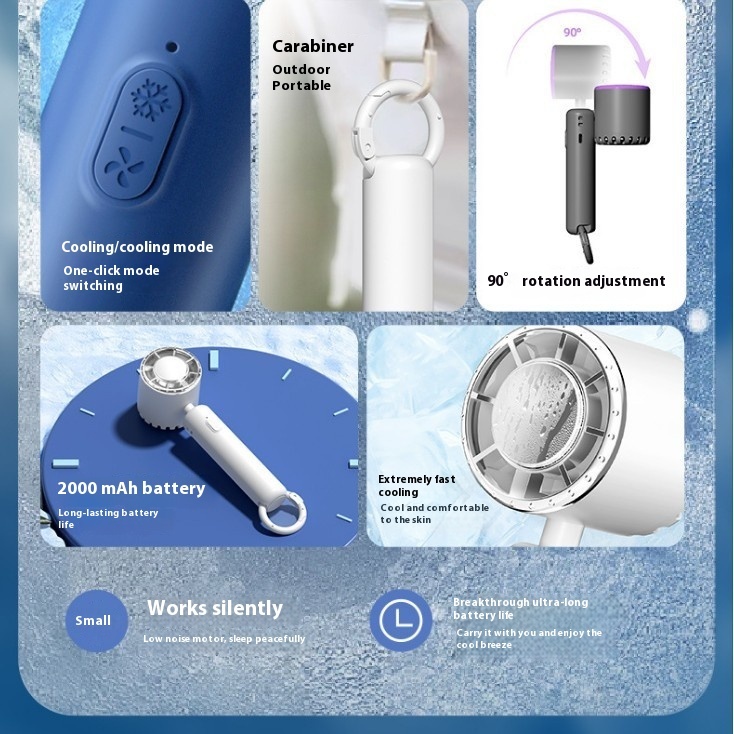 Petit ventilateur USB portatif rechargeable – Image 7