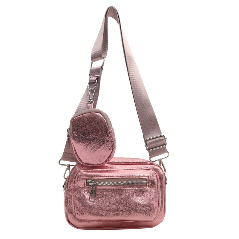 Petit sac à bandoulière carré simple et décontracté, style occidental, larges bretelles – Image 4