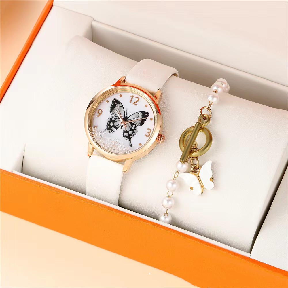 Montre à quartz papillon strass pour femme – Image 4
