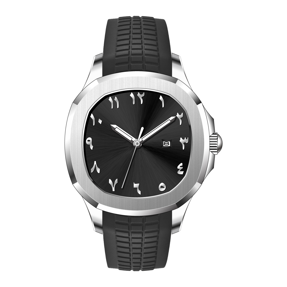 Montre à quartz étanche classique avec bracelet en silicone Grenade – Image 3