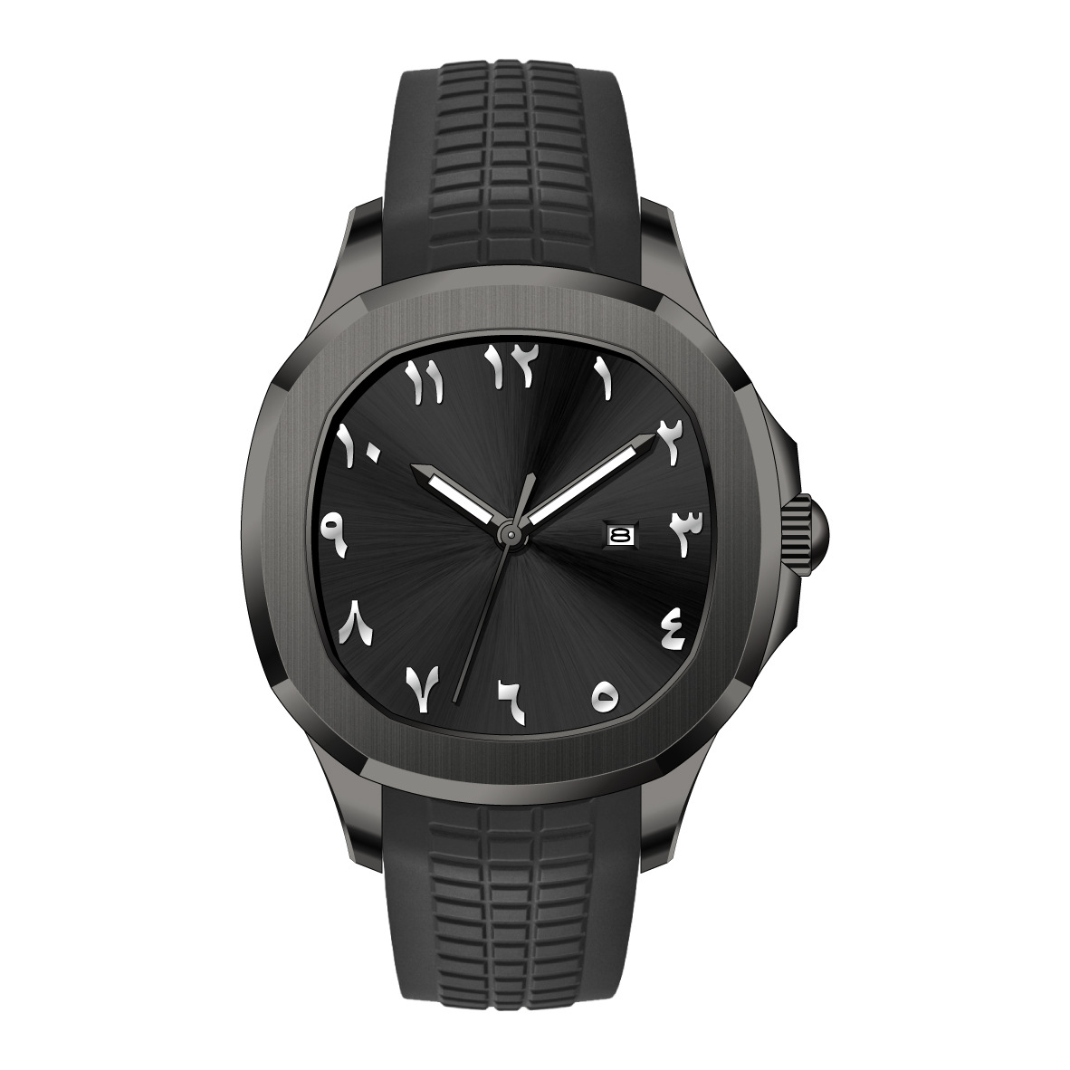 Montre à quartz étanche classique avec bracelet en silicone Grenade – Image 5