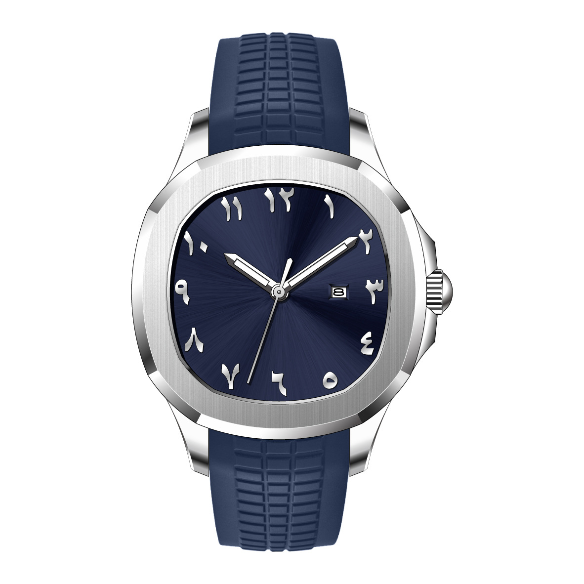 Montre à quartz étanche classique avec bracelet en silicone Grenade – Image 4