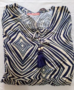 Robe longue motif noir hijab